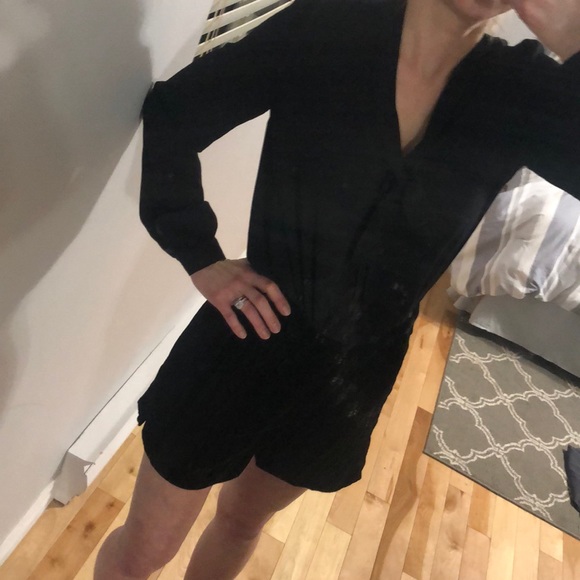 Velvet and sheer black romper-holiday party must! - Picture 2 of 6